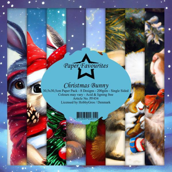 Paper Favourites - Designpapier "Christmas Bunny" Paper Pack 12x12 Inch 8 Bogen