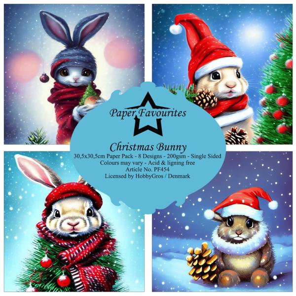 Paper Favourites - Designpapier "Christmas Bunny" Paper Pack 12x12 Inch 8 Bogen