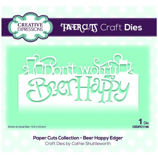 Creative Expressions - Stanzschablone "Beer happy" Craft Dies Design by Cathie Shuttleworth