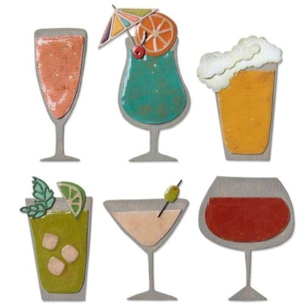 Sizzix - Stanzschablone "Happy Hour" Thinlits Craft Dies by Tim Holtz