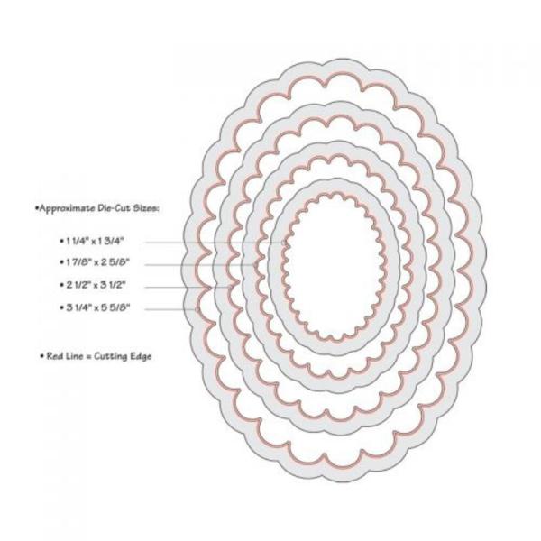 Sizzix - Stanzschablone "Ovals Scallop" Framelits Craft Dies