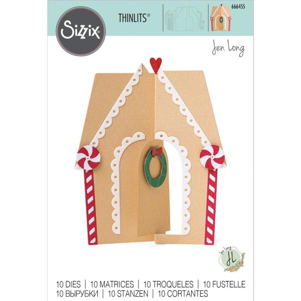 Sizzix - Stanzschablone "Gingerbread House" Thinlits Craft Dies by Jen Long