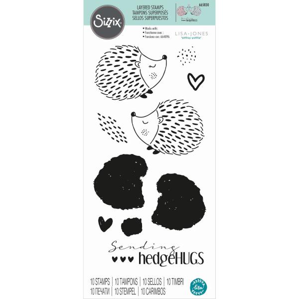 Sizzix - Stempelset "Hedgehugs" Layered Clear Stamps Design by Lisa Jones