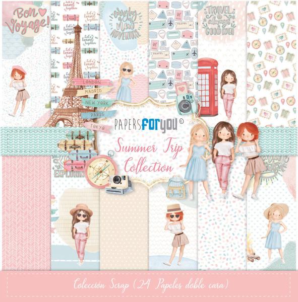 Papers For You - Designpapier "Summer Trip" Paper Pack 8x8 Inch - 24 Bogen 