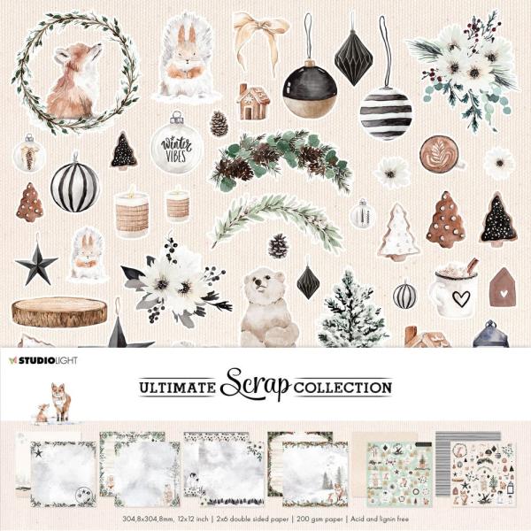 Studio Light - Designpapier "Christmas" Paper Pack 12x12 Inch ( 30,5x30,5 cm ) - 12 Bogen