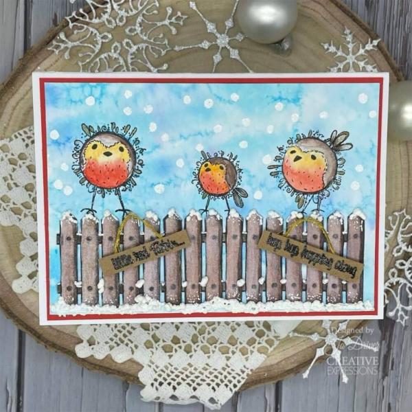 Woodware - Stempelset "Bubble Hopping Robins" Clear Stamps Design by Jane Gill