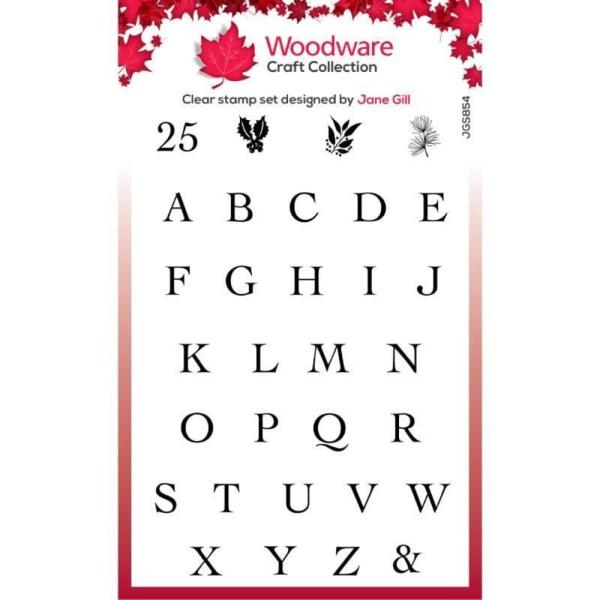 Woodware - Stempelset "Alphabet Tiles" Clear Stamps Design by Jane Gill