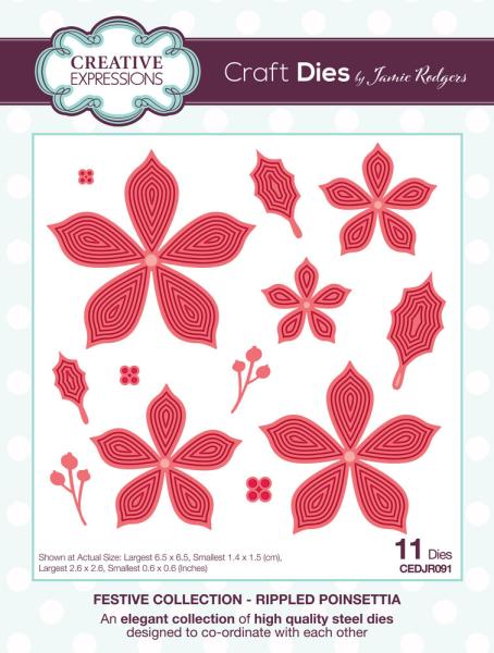 Creative Expressions - Stanzschablone "Rippled Poinsettia" Craft Dies Design by Jamie Rodgers