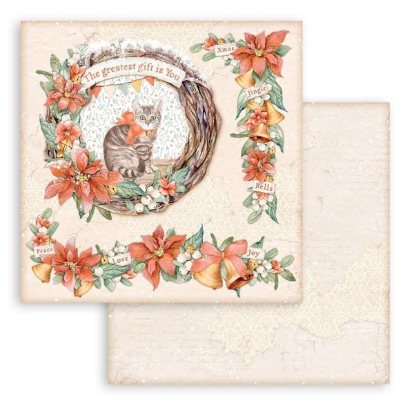 Stamperia - Designpapier "Garland" Paper Sheets 12x12 Inch - 10 Bogen