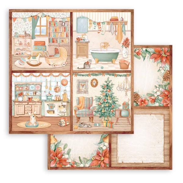 Stamperia - Designpapier "All Around Christmas" Paper Pack 12x12 Inch - 10 Bogen