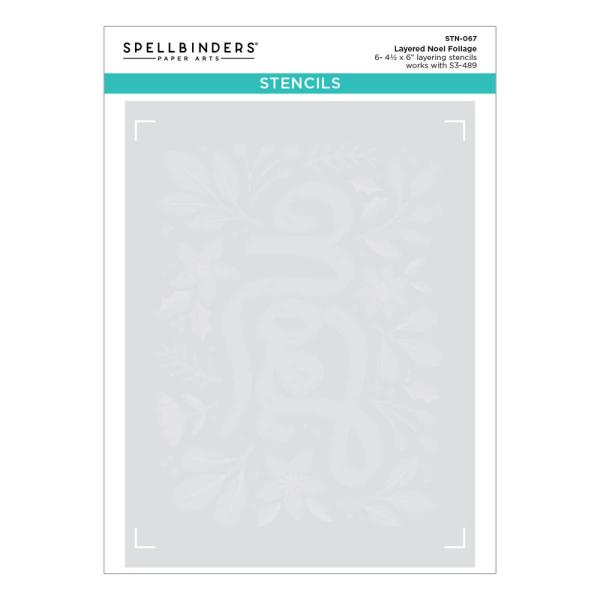 Spellbinders - Schablone "Noel Foliage" Layered Stencil