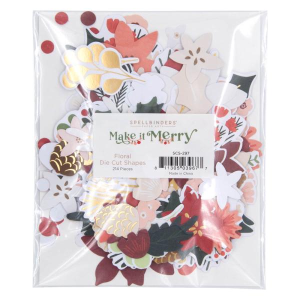 Spellbinders - Stanzteile "Make It Merry Floral" Die Cuts