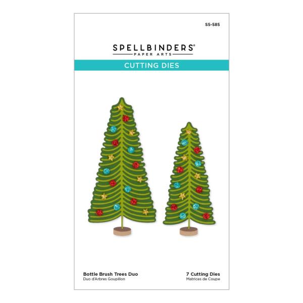 Spellbinders - Stanzschablone "Bottle Brush Trees Duo" Dies