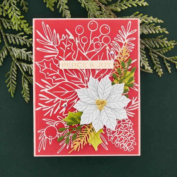 Spellbinders - Stanzschablone "Christmas Bird Poinsettia" Dies