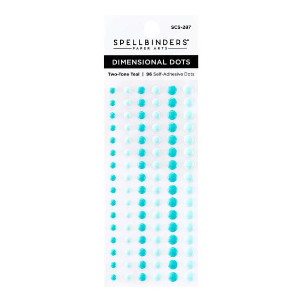 Spellbinders - Schmucksteine "Two Tone Teal" Enamel Dots 96 Stück