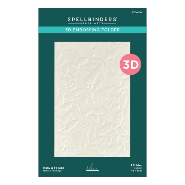 Spellbinders - Prägefolder "Holly & Foliage" Embossingfolder