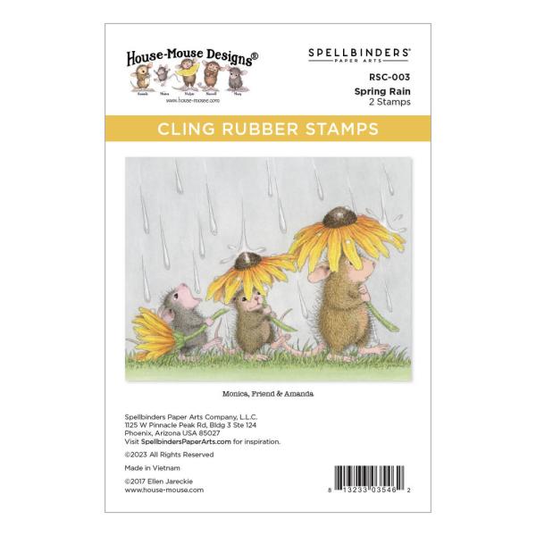 Spellbinders - Gummistempel Set "Spring Rain" Cling Stamp