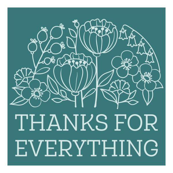 Spellbinders - Wachssiegel Stempel "Thanks for Everything" Waxs Seal Stamp