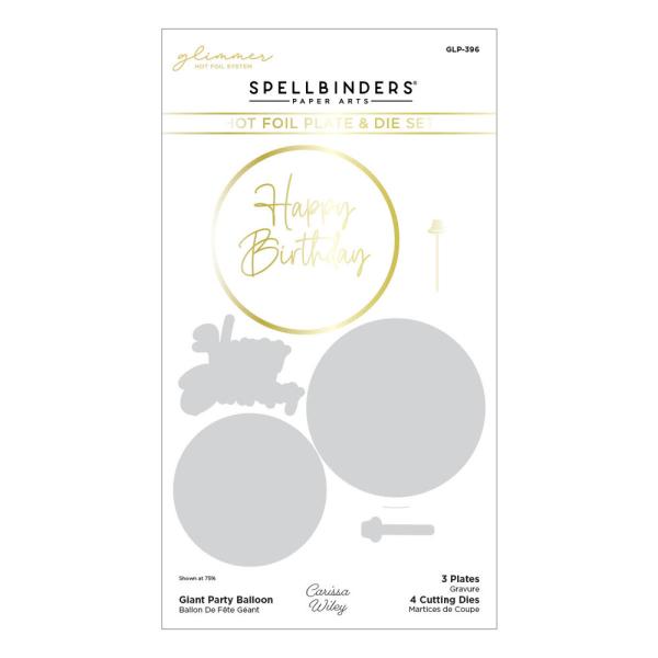 Spellbinders - Glimmer Hot Foil Plate & Dies "Giant Party Balloon"