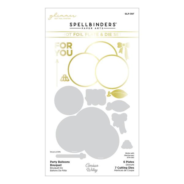 Spellbinders - Glimmer Hot Foil Plate & Dies "Party Balloons Bouquet"