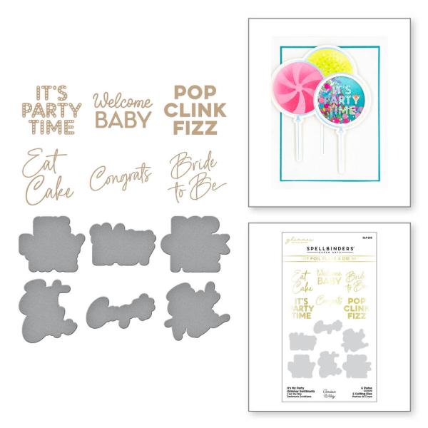 Spellbinders - Glimmer Hot Foil Plate & Dies "It's My Party"