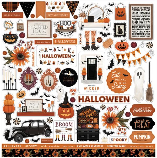 Carta Bella - Aufkleber "Halloween" Element Stickers 12x12 Inch 