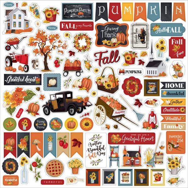 Carta Bella - Aufkleber "Fall Fun" Element Stickers 12x12 Inch 