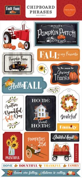 Carta Bella - Chipboard Sticker 6x13 Inch "Fall Fun"