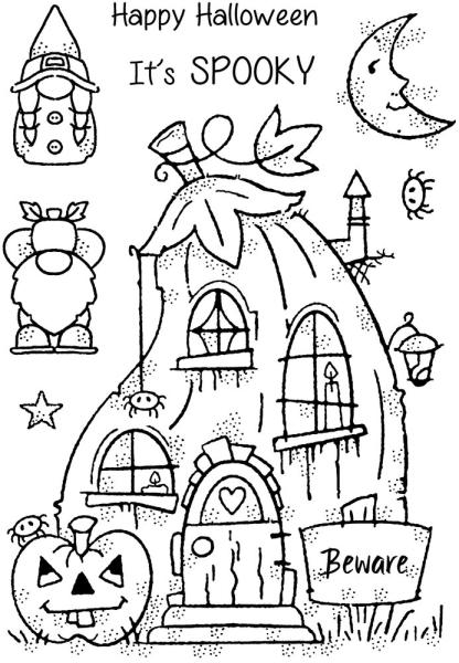 Woodware - Stempelset "Pumpkin House" Clear Stamps Design by Francoise Read