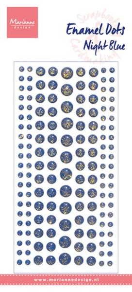 Marianne Design - Enamel Dots - Night Blue Glitter - Klebeperlen