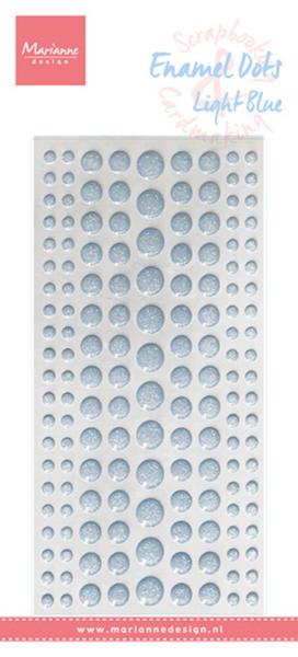 Marianne Design - Enamel Dots - Light Blue Glitter - Klebeperlen