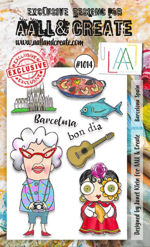 AALL and Create - Stempelset A6 "Barcelona Spain" Clear Stamps  (AALL-TP-1014)