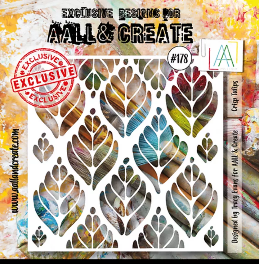 AALL and Create - Schablone 6x6 Inch "Crisp Tulips "Stencil