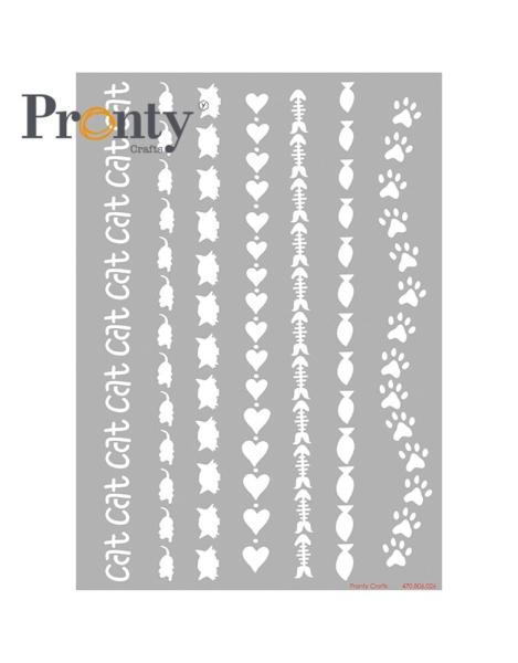 Pronty Crafts - Schablone A4 "Purrrfect Borders" Stencil 