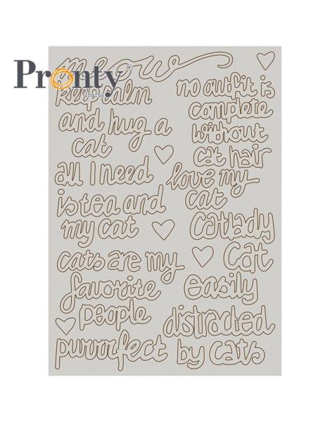 Pronty Crafts "Purrrfect Quotes" Chipboard