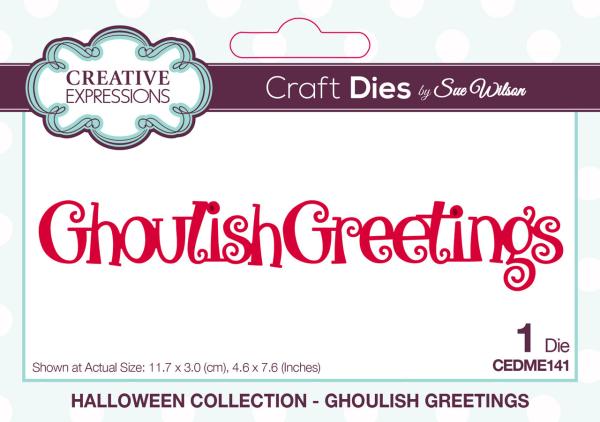 Creative Expressions - Stanzschablone "Ghoulish Greetings" Craft Dies Design by Sue Wilson