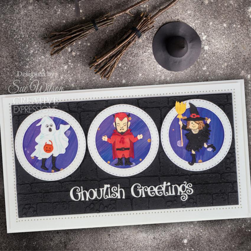 Creative Expressions - Stanzschablone "Ghoulish Greetings" Craft Dies Design by Sue Wilson