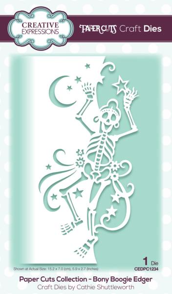 Creative Expressions - Stanzschablone "Cut & Lift Bony Boogie Edger" Craft Dies Design by Cathie Shuttleworth