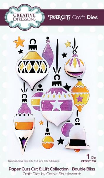 Creative Expressions - Stanzschablone "Bauble Bliss" Craft Dies Design by Cathie Shuttleworth