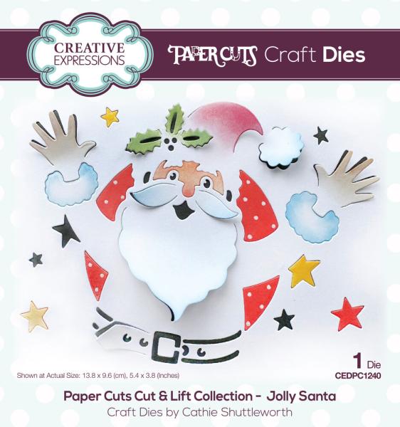 Creative Expressions - Stanzschablone "Jolly Santa" Craft Dies Design by Cathie Shuttleworth