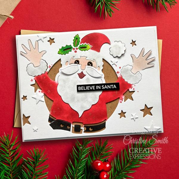 Creative Expressions - Stanzschablone "Jolly Santa" Craft Dies Design by Cathie Shuttleworth