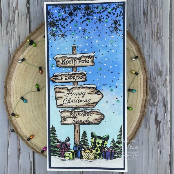 Creative Expressions - Gummistempel "Festive Trail" Rubber Stamp