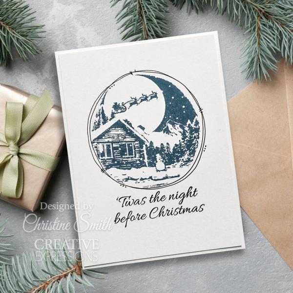 Creative Expressions - Gummistempel "Christmas Cabin" Rubber Stamp