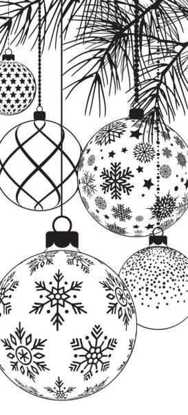 Creative Expressions - Gummistempel "Bauble Bough" Rubber Stamp