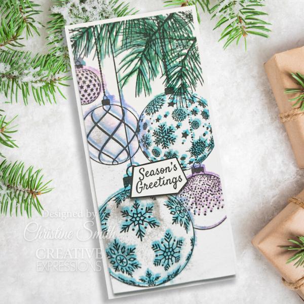 Creative Expressions - Gummistempel "Bauble Bough" Rubber Stamp