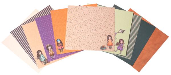 Studio Light Gorjuss - Designpapier "Background" Paper Pack 8x8 Inch - 10 Bogen