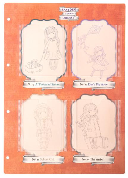 Studio Light Gorjuss - Pocket Sheet for Cling Stamps no. 9-12