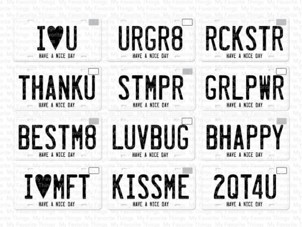 My Favorite Things Stempelset "Vanity License Plate Alphabet" Clear Stamps