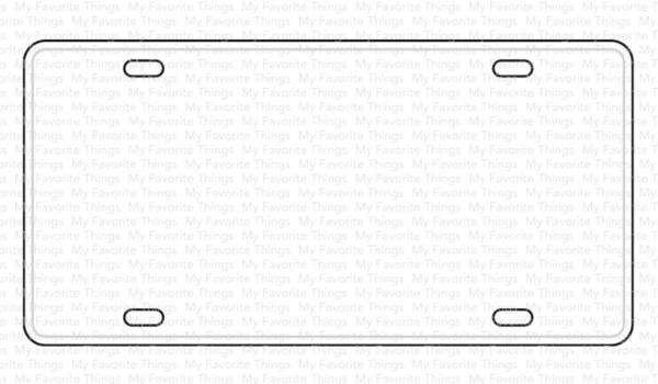 My Favorite Things - Stanzschablone "Vanity License Plate" Die-namics