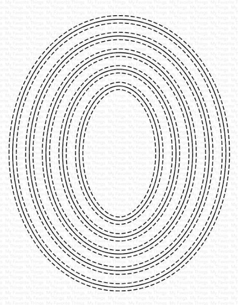 My Favorite Things - Stanzschablone "Inside & Out Stitched Oval STAX" Die-namics